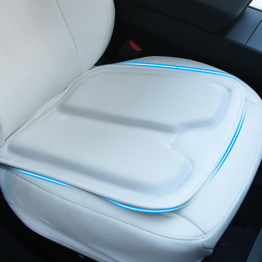Cojín de asiento de automóvil blanco para Tesla Model Y 3 Hi