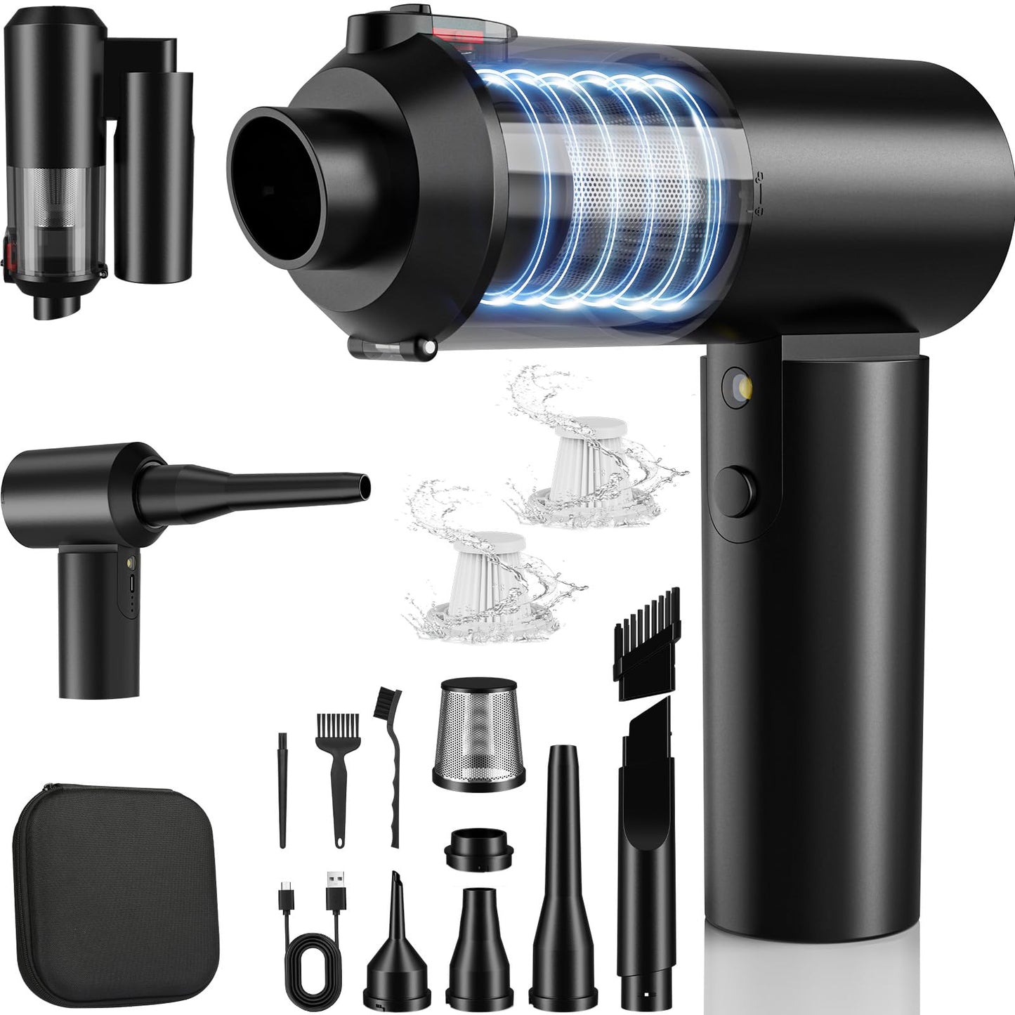 AirifyPro - Mini aspiradora plegable de 90°, aspiradora de m