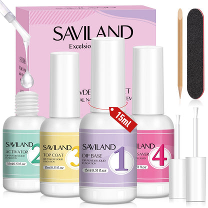 SAVILAND Juego líquido de polvo de inmersión – 4 piezas de p