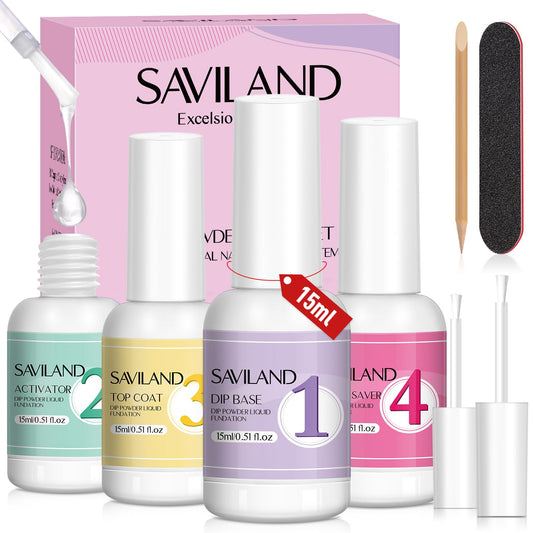 SAVILAND Juego líquido de polvo de inmersión – 4 piezas de p