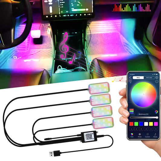 Luces interiores LED para automóvil, iluminación ambiental d