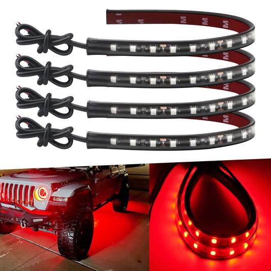 Keiurot Tira de luz LED de 12 V, 12.6 in, impermeable, tiras