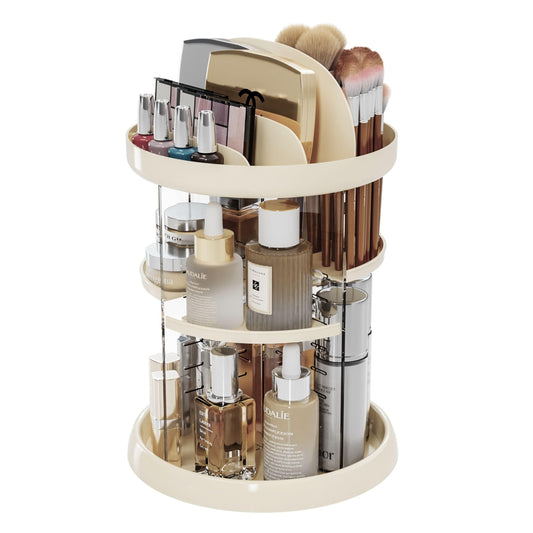Organizador de maquillaje giratorio 360 color beige para toc