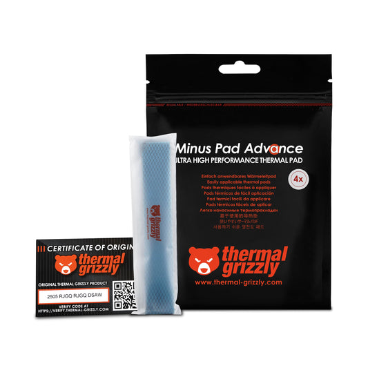 Thermal Grizzly Minus Pad Advance - Paquete de 4 almohadilla