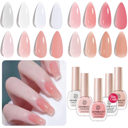 AZUREBEAUTY Juego de esmaltes de uñas veganos, 4 colores nud