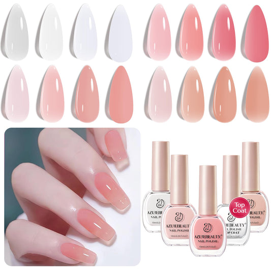 AZUREBEAUTY Juego de esmaltes de uñas veganos, 4 colores nud