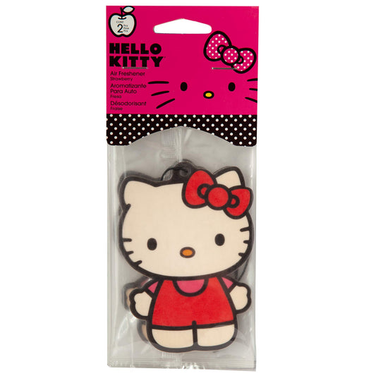 Ambientador de Hello Kitty, aroma a fresa, paquete de 2 unid