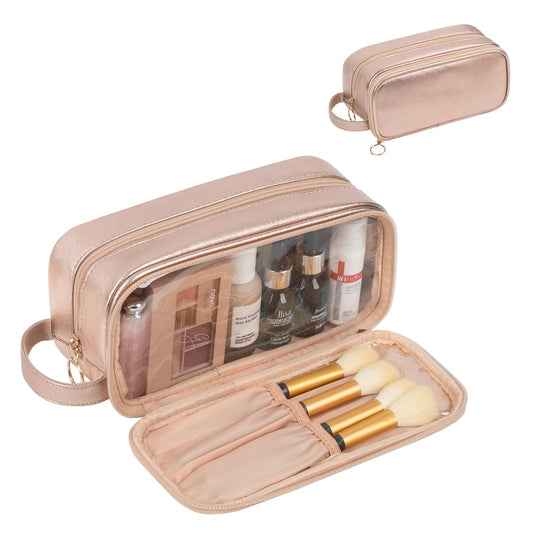 CUBETASTIC Pequeña bolsa de maquillaje para mujer, bolsa de