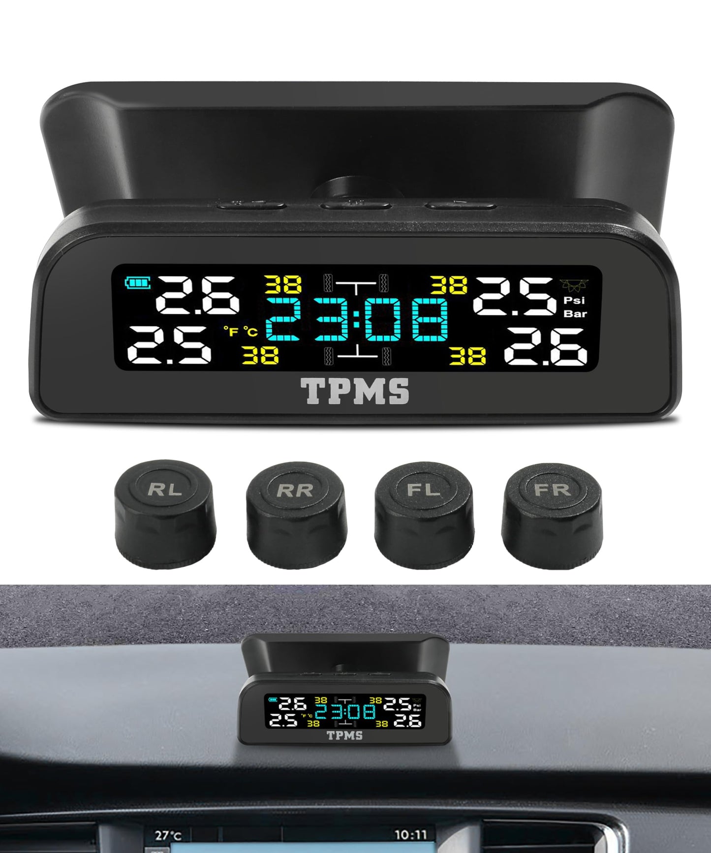 Sistema de monitoreo de presión de neumáticos, accesorios de