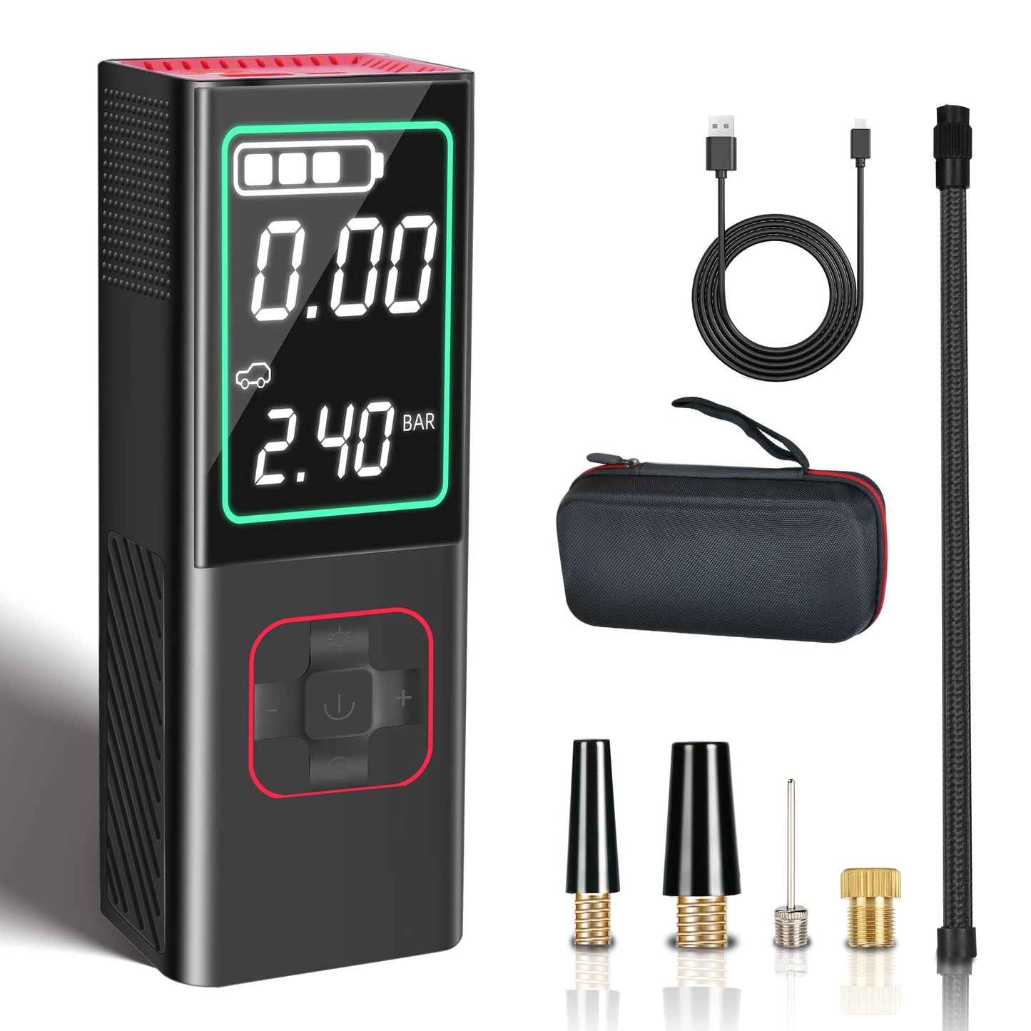 Compresor de aire portátil para inflador de neumáticos S9, c