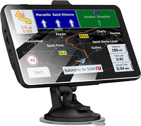 Navegador GPS para automóvil, último mapa 2025 de 7 pulgadas