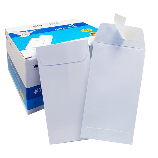 WINPAQ #7 Sobres blancos para monedas (3 1/2 x 6 1/2) sobres