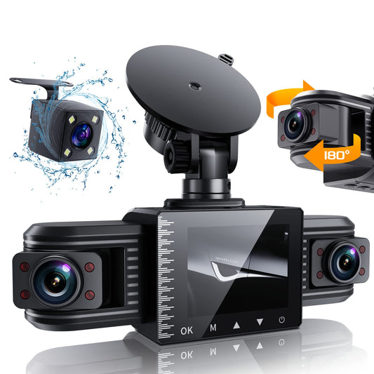 iiwey T1-pro Dash Cam delantera y trasera interior de 3 cana