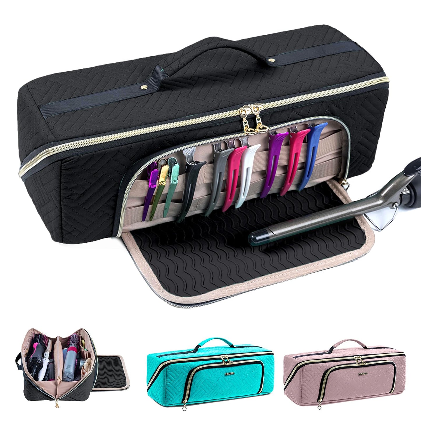 Bolsa de viaje grande para herramientas para el cabello con