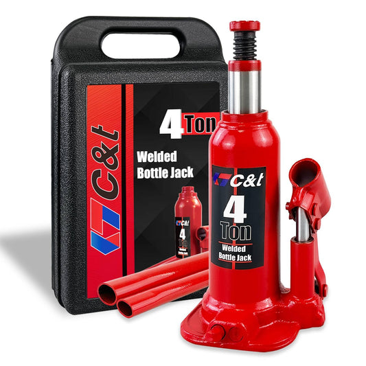 C&T Gato de botella de 4 toneladas (8,000 lb) con estuche de