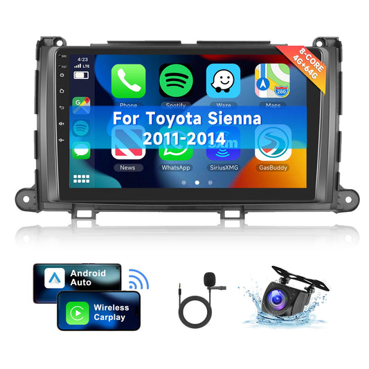 [8 núcleos 4G + 64G] para Toyota Sienna 2011-2014 radio de c