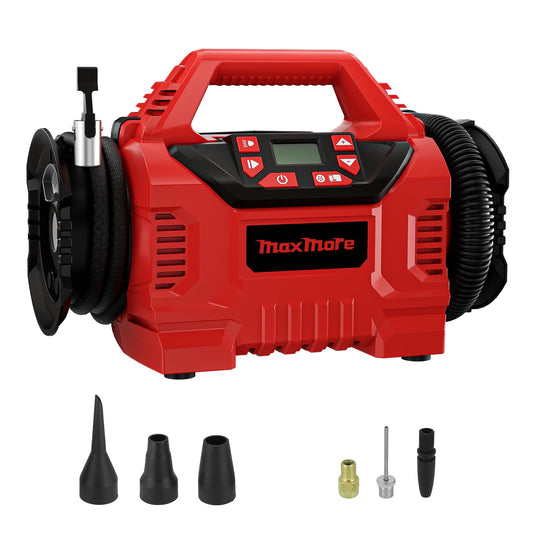MaxMore Inflador de neumáticos inalámbrico compatible con ba