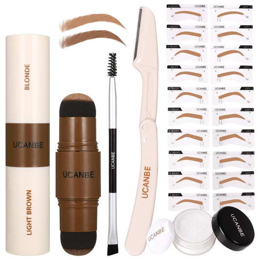 UCANBE Kit de plantillas de sellos de cejas de 25 piezas con