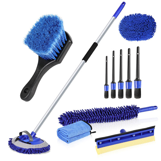 anngrowy Kit de cepillo de lavado de automóvil de 62 pulgada