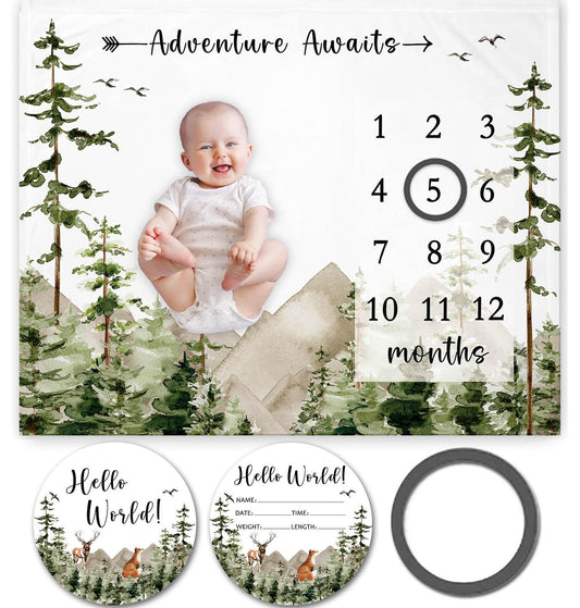Yuzioey Adventure Awaits - Manta de hito para bebé con signo de estadí