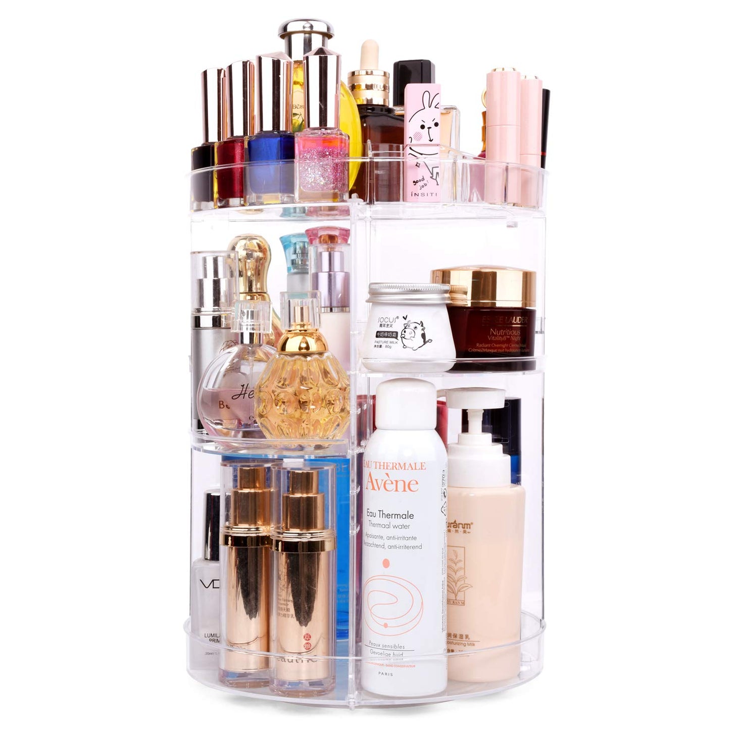 Organizador de maquillaje giratorio de 360 grados, carrusel