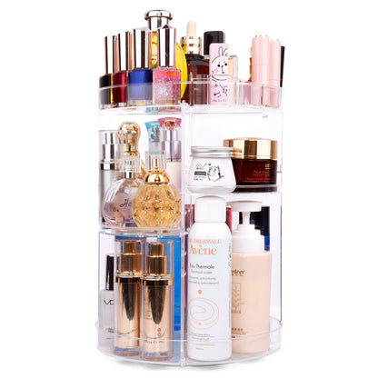 Organizador de maquillaje giratorio de 360 grados, carrusel