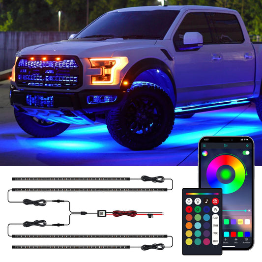 Kit de luces LED para debajo del automóvil/camioneta/VUD, co