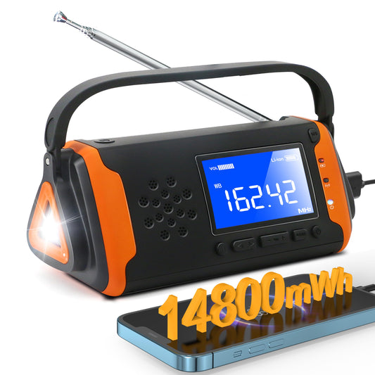 NOAA - Radio de alerta meteorológica, portátil, funciona con