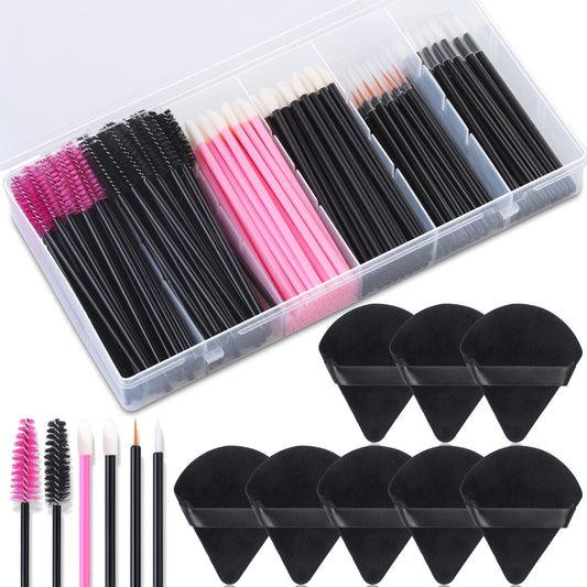 248 aplicadores de maquillaje desechables con soplos triangu