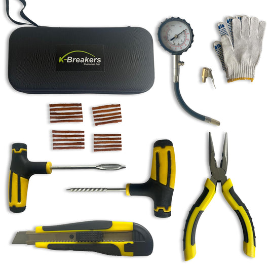 Kit universal de reparación de neumáticos, kit de herramient