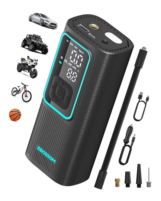 Inflador de neumáticos, compresor de aire portátil I7 Pro, b