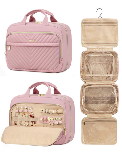 LOVEVOOK Neceser de viaje para mujer, bolsa de maquillaje co