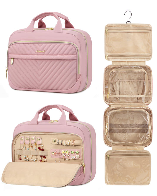 LOVEVOOK Neceser de viaje para mujer, bolsa de maquillaje co