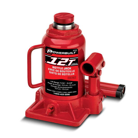 Powerbuilt Gato de botella resistente de 12 toneladas, eleva
