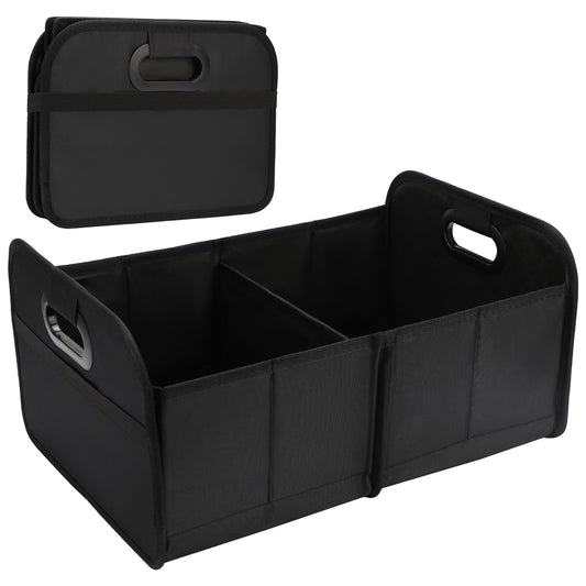 Organizador de maletero de automóvil, plegable, negro, 18.5