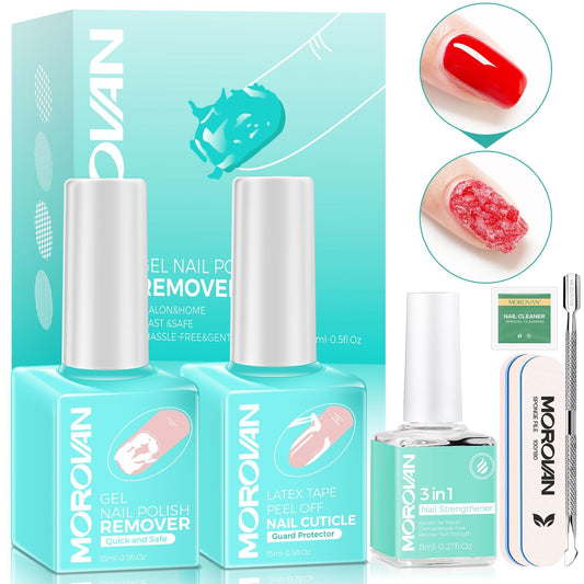 Morovan Kit removedor de esmalte de uñas de gel: removedor d