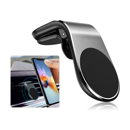 Soporte universal negro con clip de ventilación de aire para