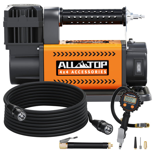ALL-TOP Compresor de aire con kit de inflado de neumáticos d