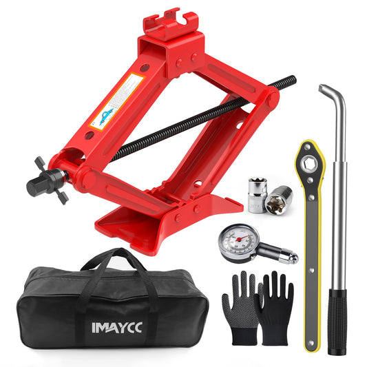 IMAYCC Kit de gato de tijera para automóvil Kit de cambio de