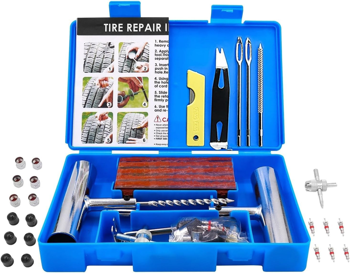 Kit de reparación de neumáticos – 58 piezas de tapones de ne