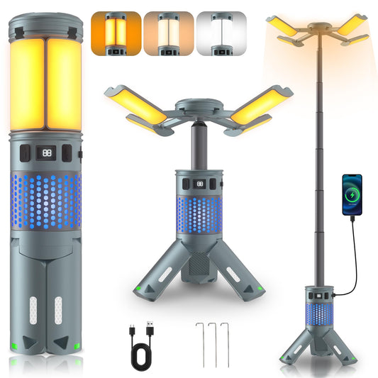 Luces telescópicas mejoradas, 12000 mAh, luz dimable para ex