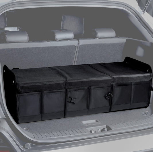 Organizador de maletero de automóvil con tapa, almacenamient