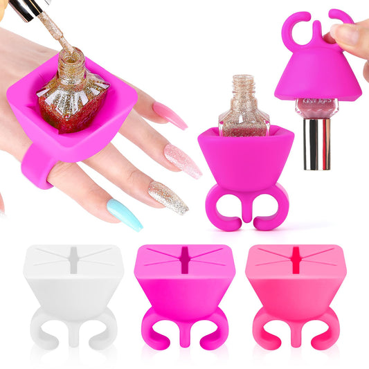 SAVILAND 3 anillos para esmalte de uñas: antiderrames, porta