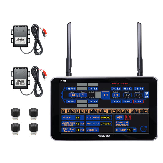 Haloview Byte Tango BT7 TPMS Monitor with 4-Pack TPMS Sensor
