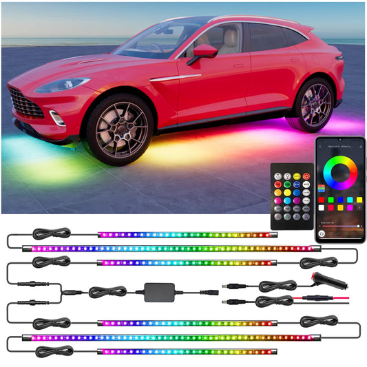 Underglow - Luces LED para automóviles, 6 luces LED intelige