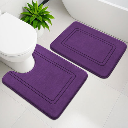 YIHOUSE Juego de 2 tapetes de baño de espuma viscoelástica,