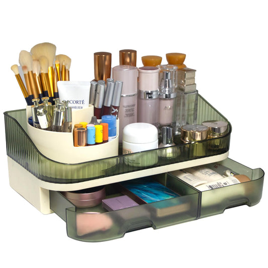 Organizador de maquillaje giratorio de 360° para mostrador,