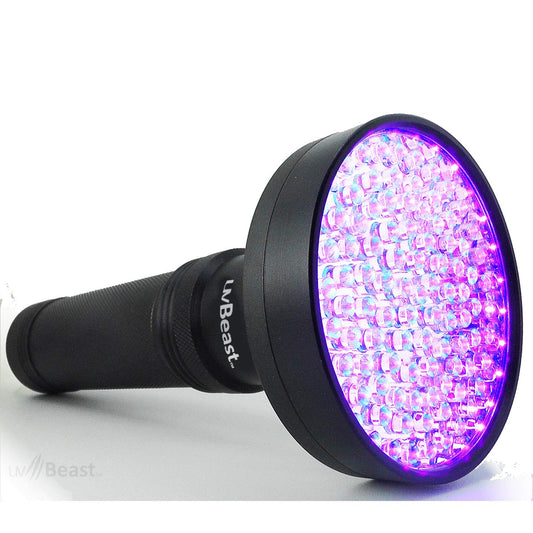 UV linterna luz negra, 100 LED, con efecto de reflector de 3