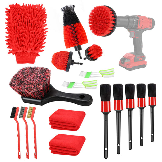 Kit de detalles para automóvil, 18 piezas, limpieza confiabl