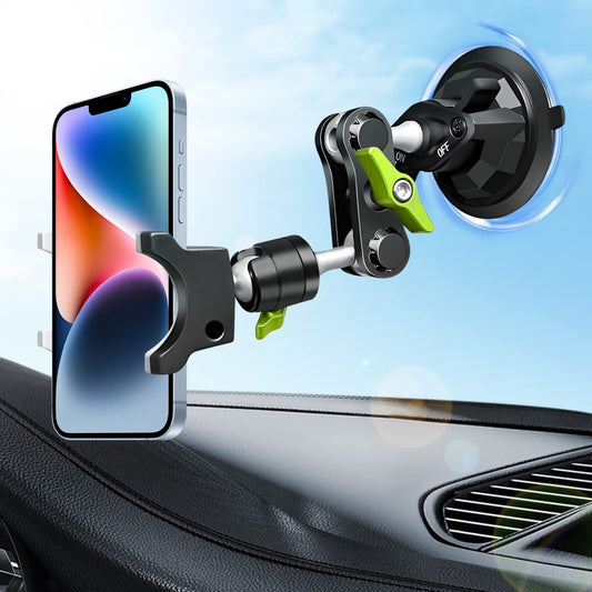Soporte de ventosa para teléfono con rotación de 360°, brazo